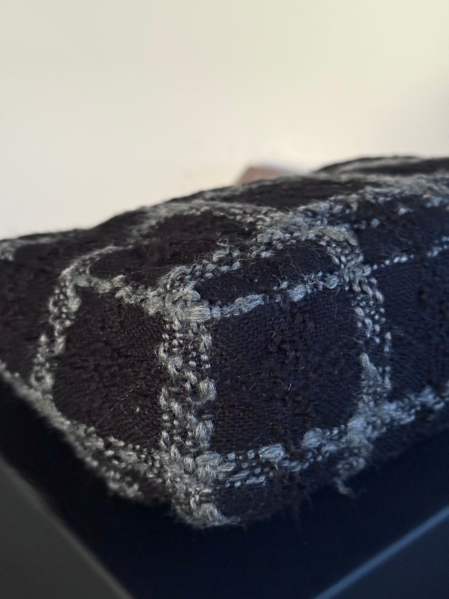 Pre-owned Chanel 19 Small Black Tweed Flap Bag