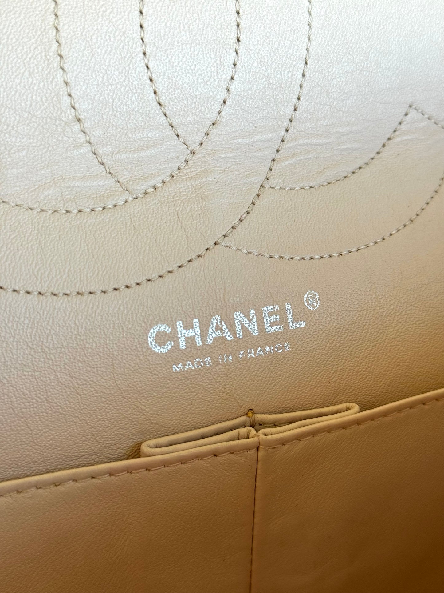 Pre-owned Chanel 2.55 Reissue Maxi 227 Rose Degrade Lambskin Flap Bag