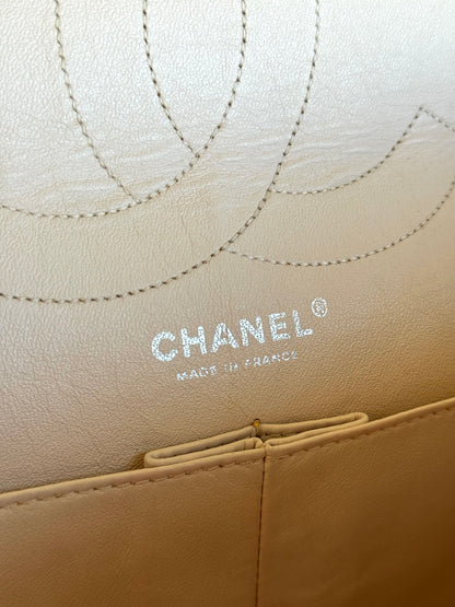 Pre-owned Chanel 2.55 Reissue Maxi 227 Rose Degrade Lambskin Flap Bag