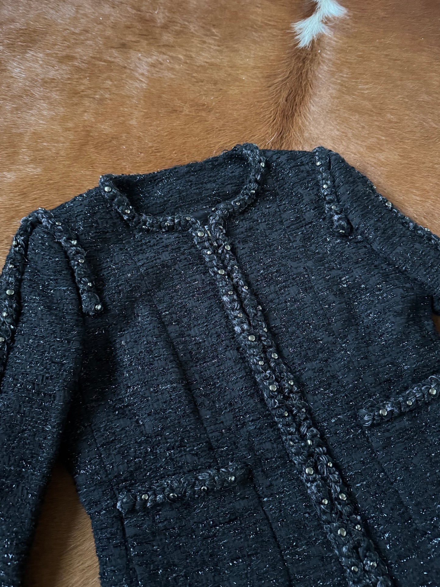 Pre-owned Chanel Paris Dallas Black Tweed Jacket