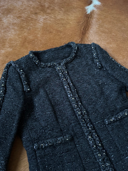 Pre-owned Chanel Paris Dallas Black Tweed Jacket
