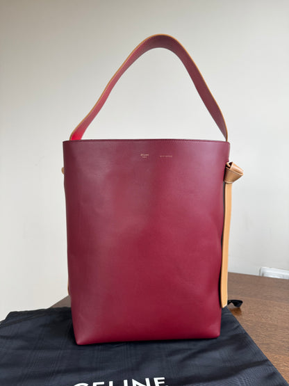 Pre-owned Céline Twisted Cabas Multicolor Leather Tote Bag