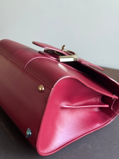 Pre-owned Delvaux Brillant Mini Burgundy Leather Bag