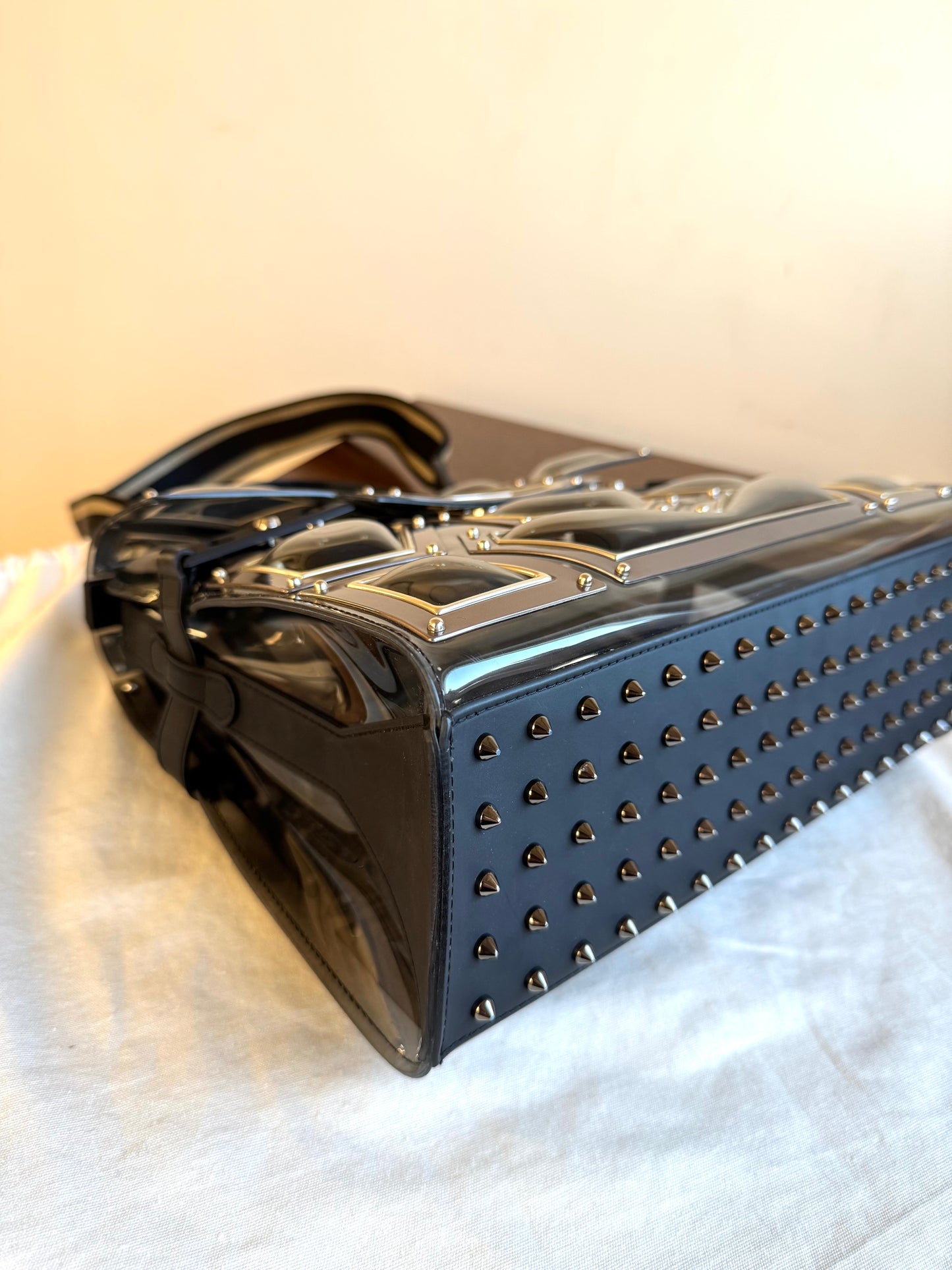 Pre-owned Delvaux Tempête Gladiator Metal Plastic Bag Limited Edition