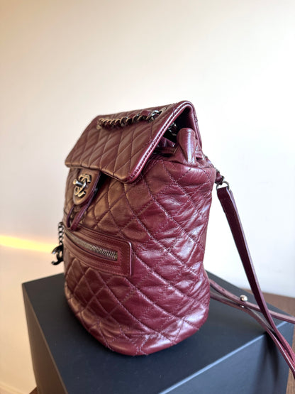 Chanel Paris-Salzburg Mountain Small Burgundy Leather Backpack