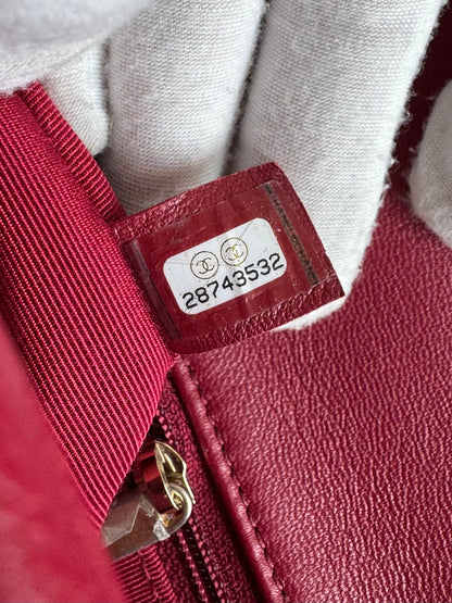 Pre-owned Chanel 19 Large Red Lambskin Flap Bag