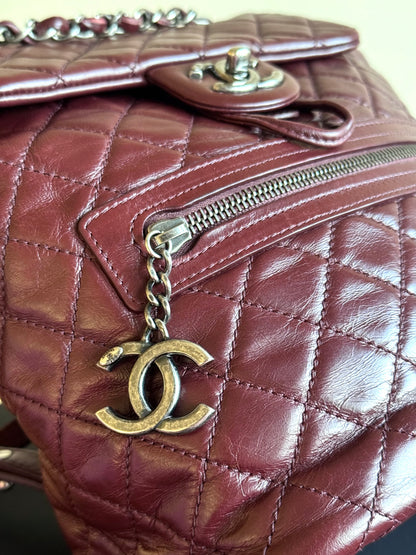 Chanel Paris-Salzburg Mountain Small Burgundy Leather Backpack