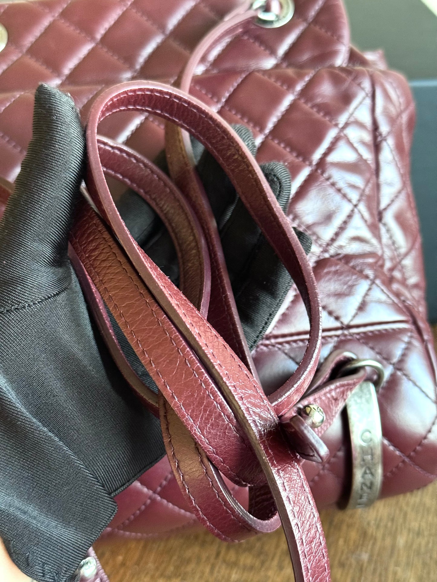Chanel Paris-Salzburg Mountain Small Burgundy Leather Backpack