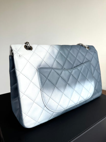 Pre-owned Chanel 2.55 Reissue Maxi 227 Misty Blue Degrade Lambskin Flap Bag