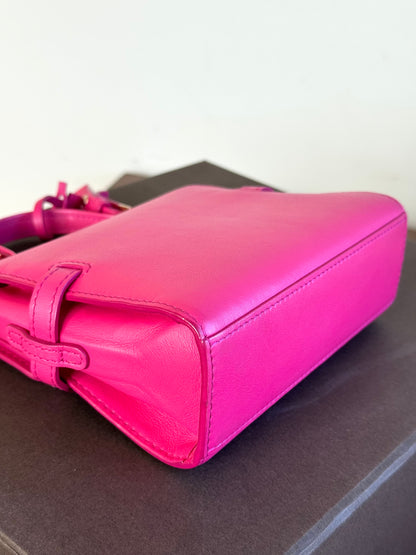 Pre-owned Delvaux Tempête Micro Pink Calfskin Bag