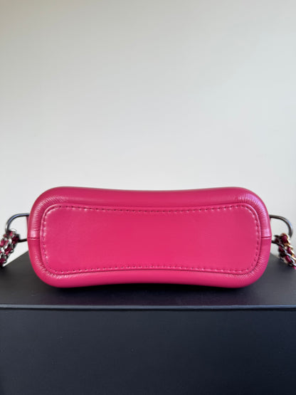 Pre-owned Chanel Gabrielle Small Rose Calfskin Hobo Bag