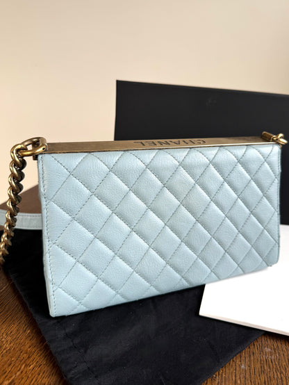 Pre-owned Chanel Trendy Reissue Mademoiselle Blue Leather Flap Bag