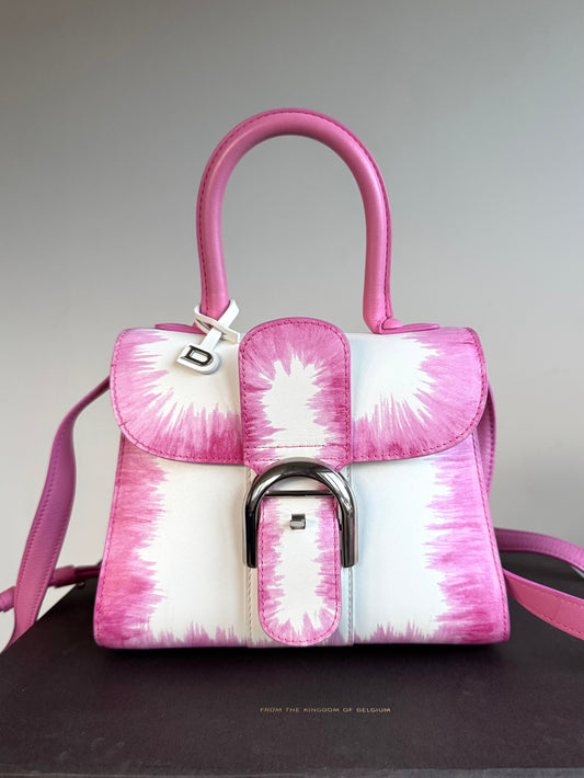 Pre-owned Delvaux Brillant Mini Flamingo Oeillet Leather Bag