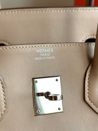 Pre-owned Hermès Birkin 35 Trench Swift Leather Bag