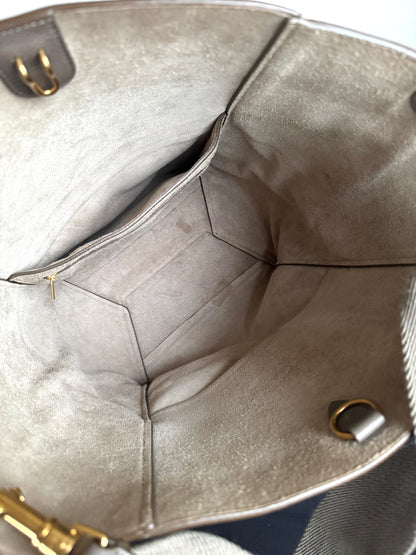 Pre-owned Céline Seau Sangle Taupe Leather Tote Bag