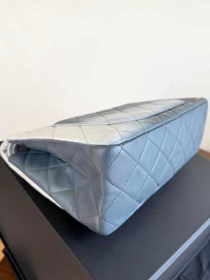 Pre-owned Chanel 2.55 Reissue Maxi 227 Misty Blue Degrade Lambskin Flap Bag