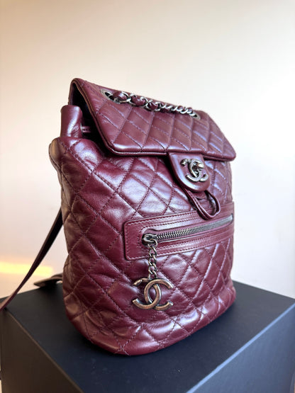 Chanel Paris-Salzburg Mountain Small Burgundy Leather Backpack