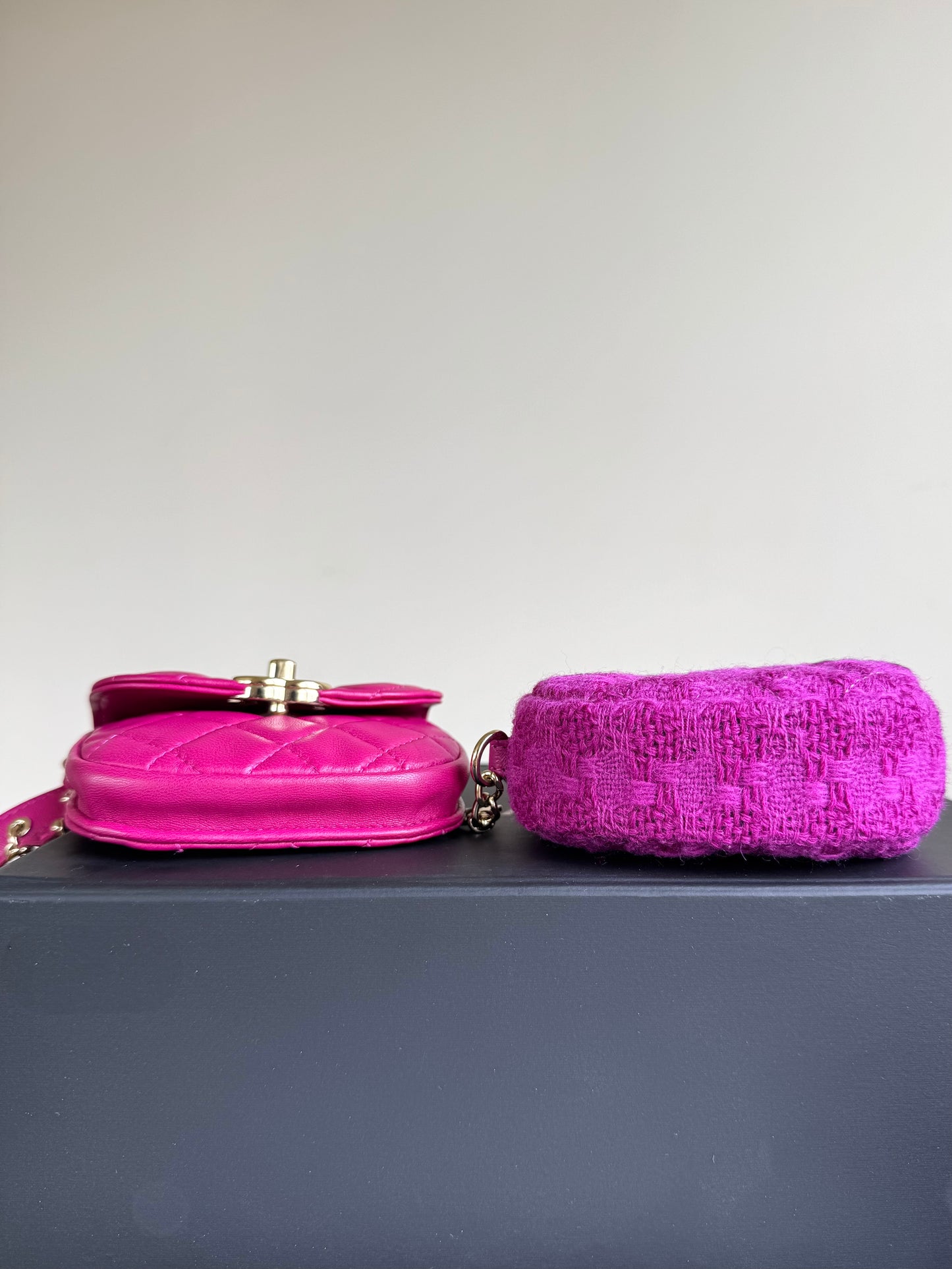 Pre-owned Chanel Multi-Pouching Leather Tweed Belt Waist Bag