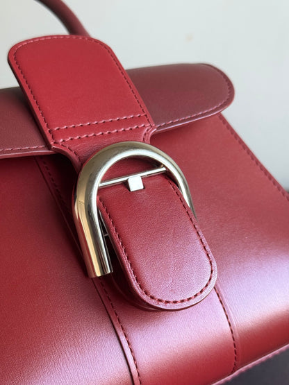 Pre-owned Delvaux Brillant Mini Burgundy Leather Bag