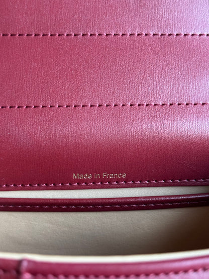 Pre-owned Delvaux Brillant Mini Burgundy Leather Bag