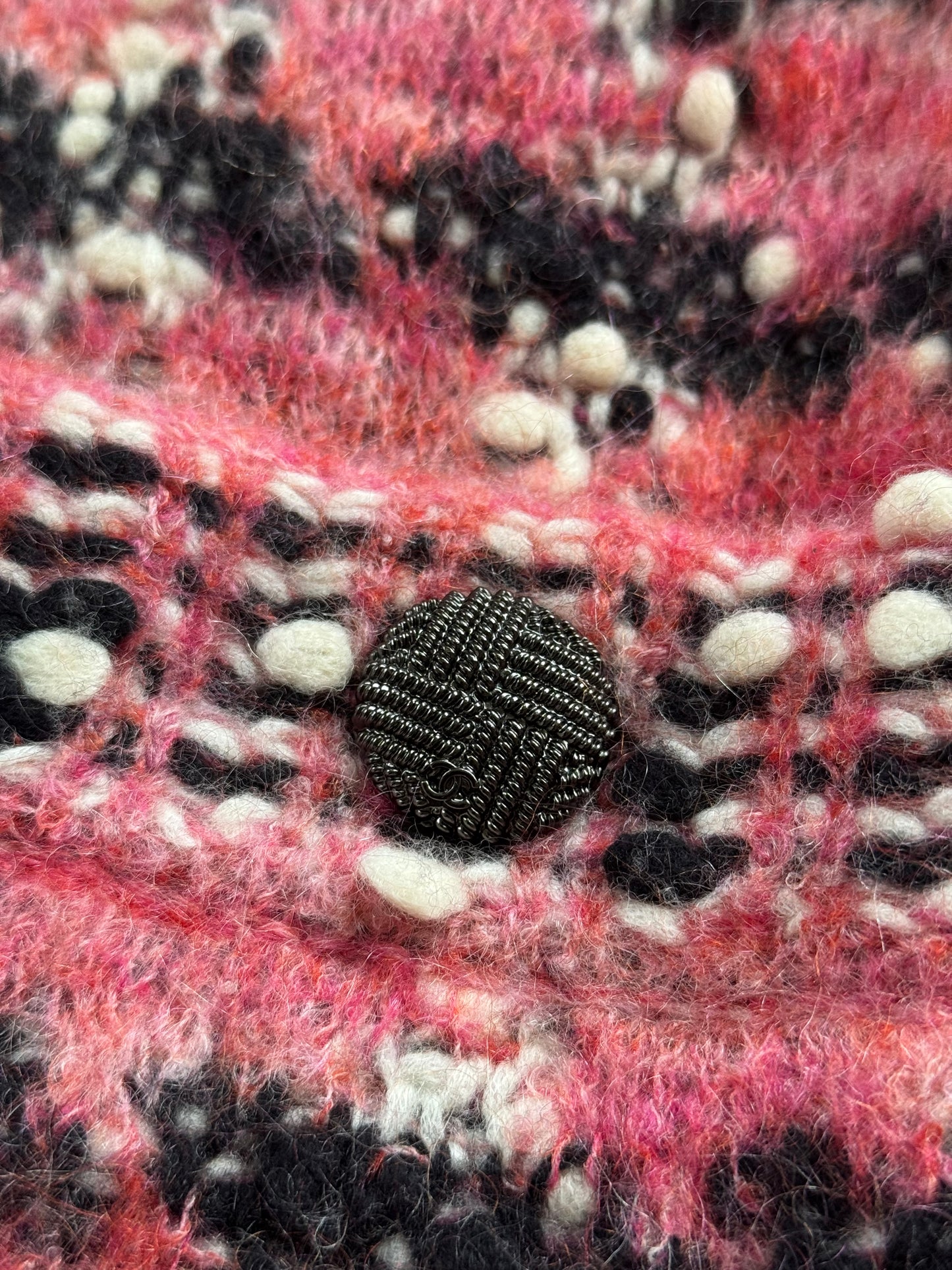 Pre-owned Chanel Paris-Salzburg Black Pink Wool Coat