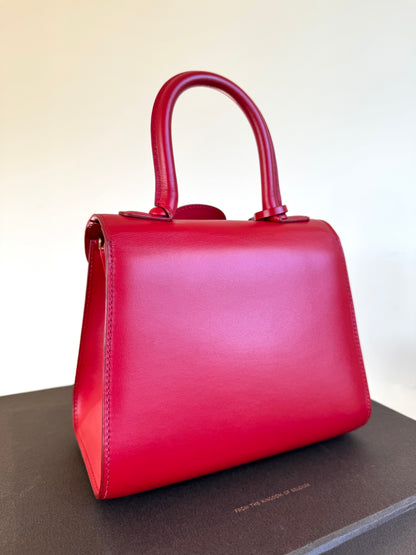 Pre-owned Delvaux Brillant Mini Red Box Calf Bag