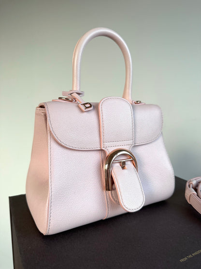 Pre-owned Delvaux Brillant Mini Light Rose Calfskin Bag