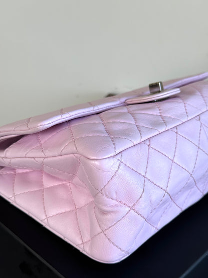 Pre-owned Chanel 2.55 Reissue 226 Large Pink Leather Flap Bag
