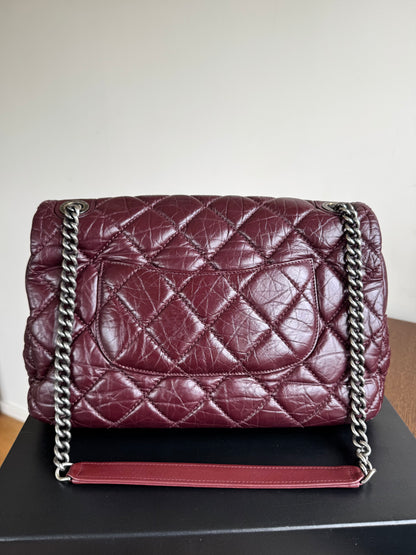 Pre-owned Chanel Portobello Burgundy Aged Calfskin Flap Bag