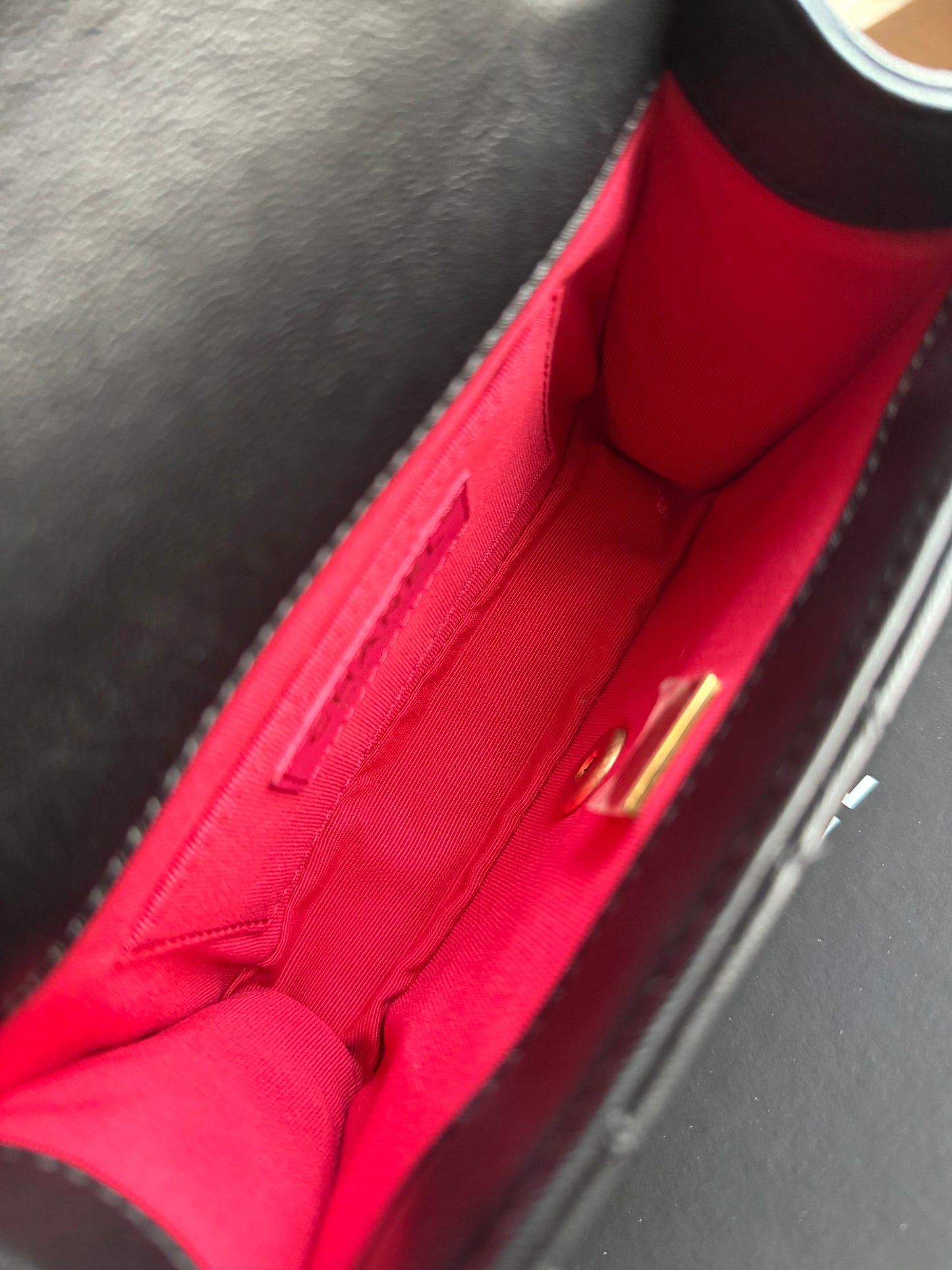 Pre-owned Chanel My Own Frame Small Black Leather Flap Bag