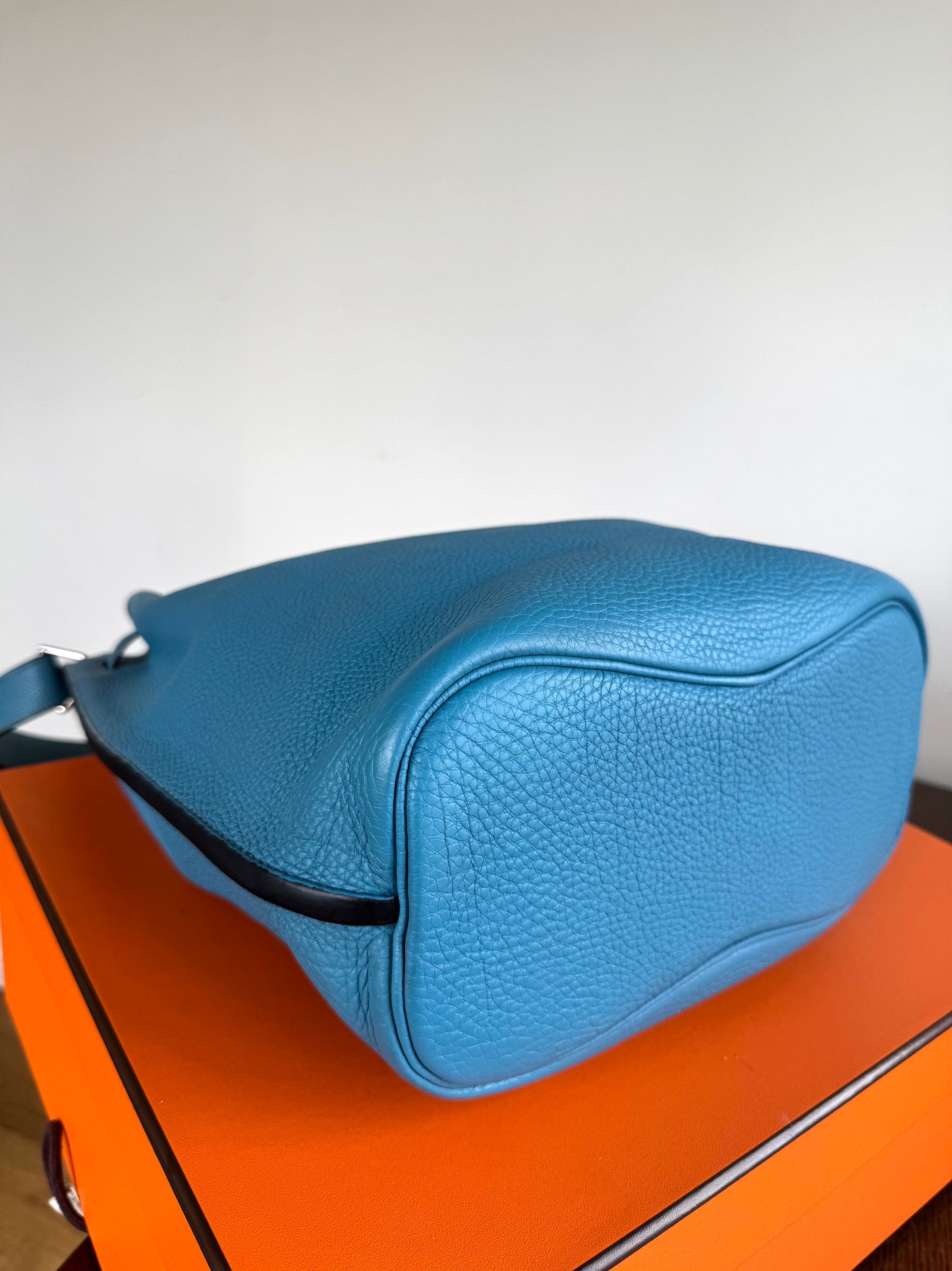 Pre-owned Hermès So Kelly 26 Blue Izmir Togo Shoulder Bag