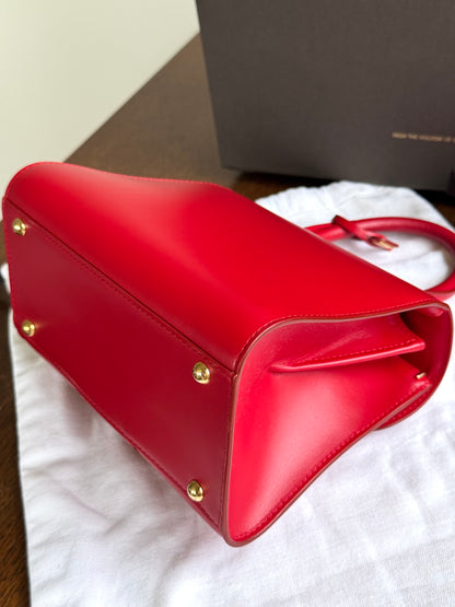 Pre-owned Delvaux Brillant Mini Swarovski Red Box Leather Bag Limited Edition