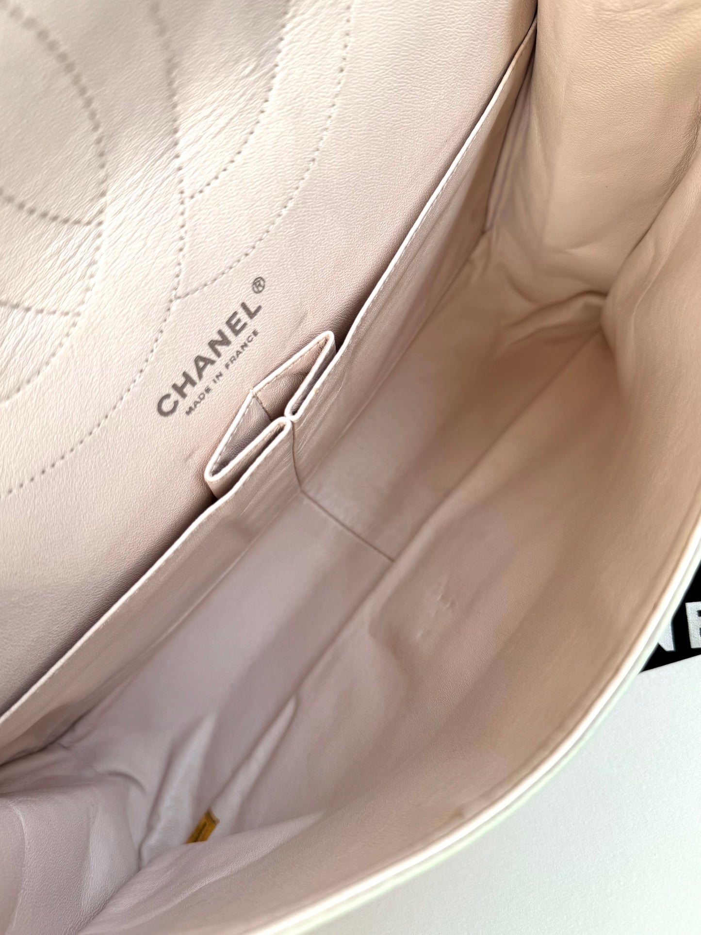 Pre-owned Chanel 2.55 Maxi 227 Rose Mint Lambskin Flap Bag