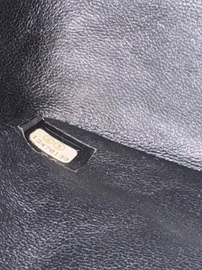 Pre-owned Chanel Classic Jumbo Black Patent Leather Flap Bag