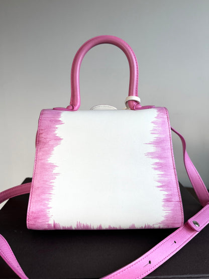 Pre-owned Delvaux Brillant Mini Flamingo Oeillet Leather Bag