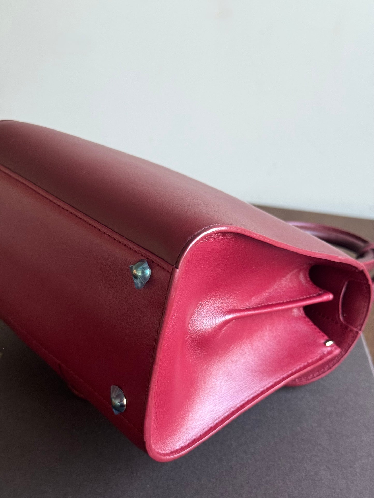 Pre-owned Delvaux Brillant Mini Burgundy Leather Bag