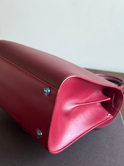 Pre-owned Delvaux Brillant Mini Burgundy Leather Bag