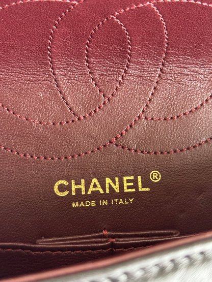 Pre-owned Chanel 2.55 Reissue Large 226 Black Calfskin Flap Bag