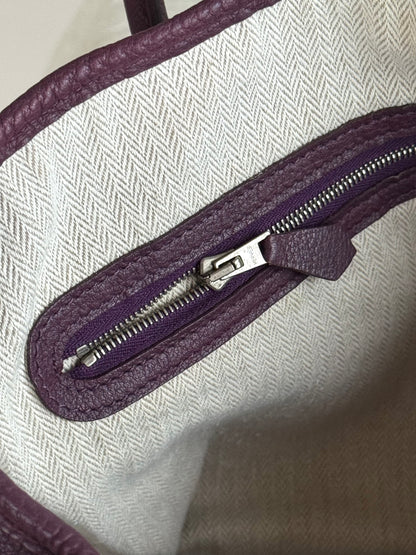 Pre-owned Hermès Garden Party 36 Purple Negonda Leather Tote Bag