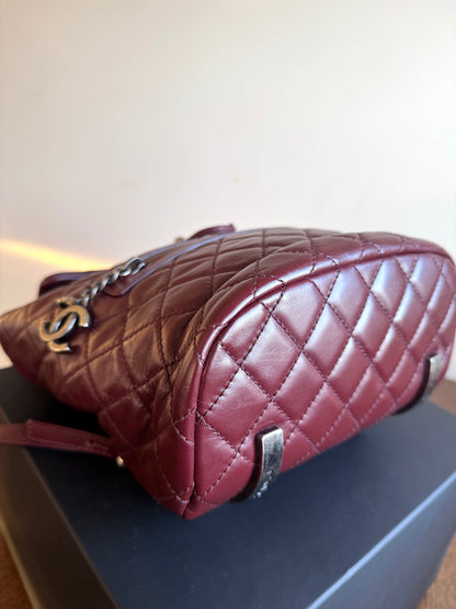 Chanel Paris-Salzburg Mountain Small Burgundy Leather Backpack