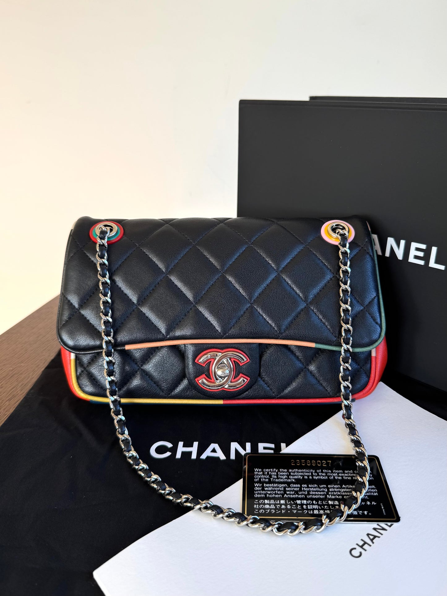 Pre-owned Chanel Timeless Medium Cuba Color Lambskin Flap Bag