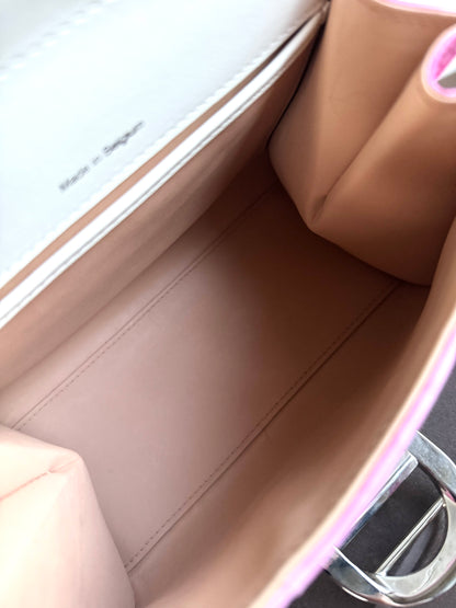 Pre-owned Delvaux Brillant Mini Flamingo Oeillet Leather Bag