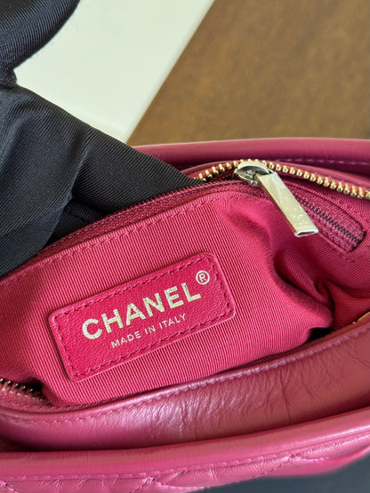 Pre-owned Chanel Gabrielle Small Rose Calfskin Hobo Bag