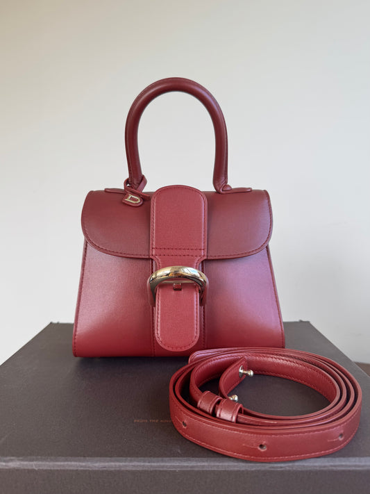 Pre-owned Delvaux Brillant Mini Burgundy Leather Bag