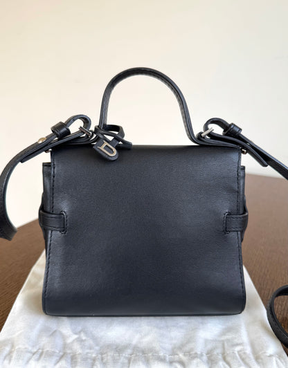 Pre-owned Delvaux Tempête Micro Black Calfskin Bag
