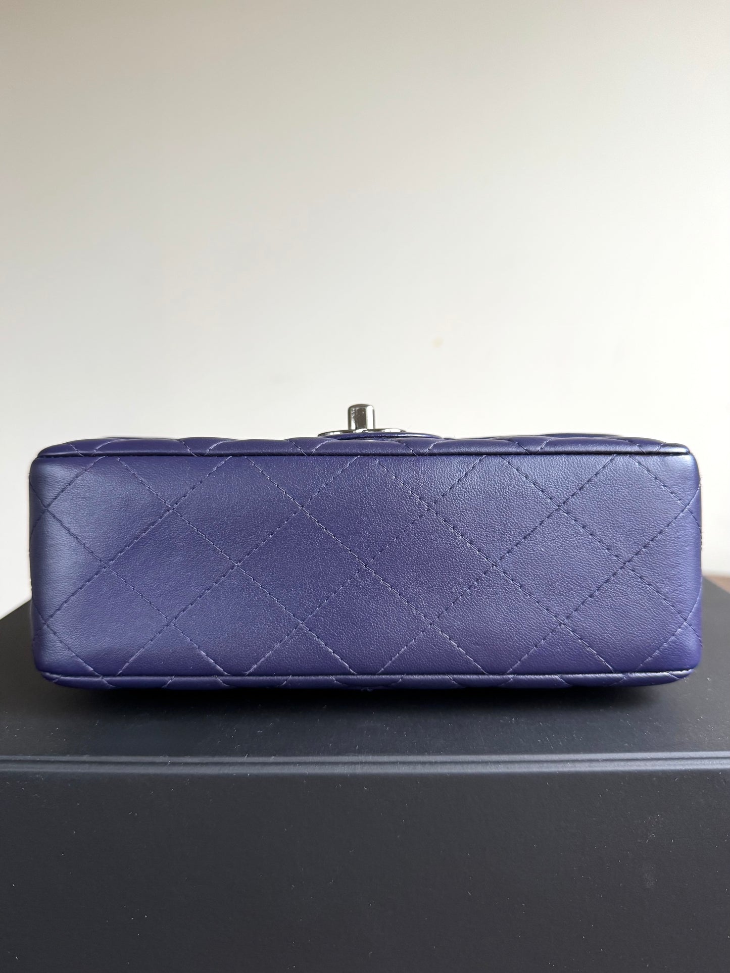 Pre-owned Chanel Timeless Mini Rectangle Purple Leather Bag