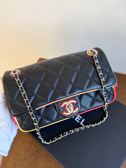 Pre-owner Chanel Timeless Small Cuba Color Lambskin Flap Bag
