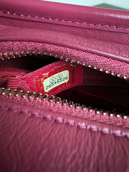 Pre-owned Chanel Gabrielle Small Pink Leather Hobo Bag