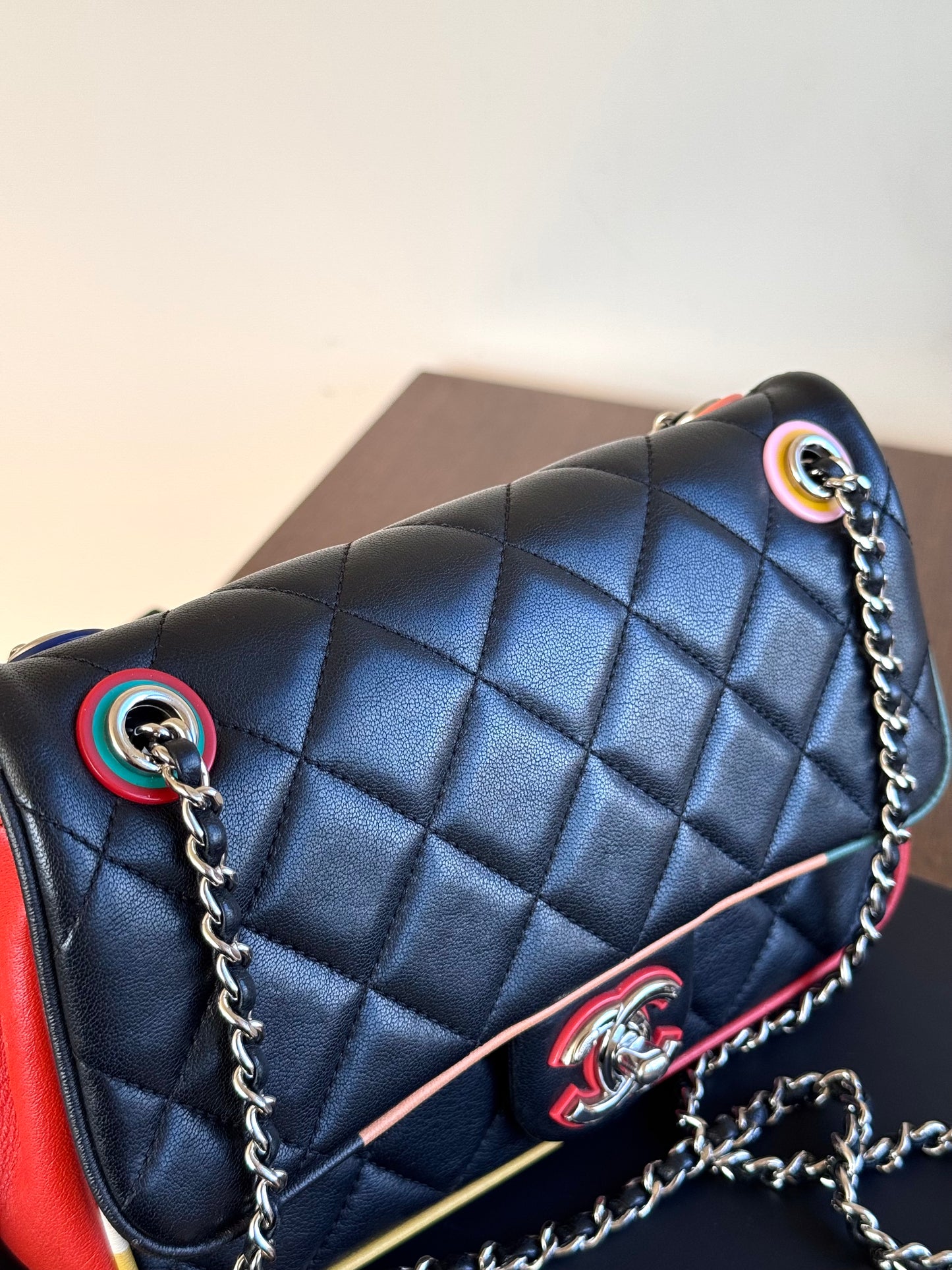 Pre-owned Chanel Timeless Medium Cuba Color Lambskin Flap Bag