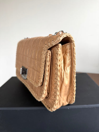 Pre-owned Chanel Chocolat Quilt Reissue Gold Leather Flap Bag